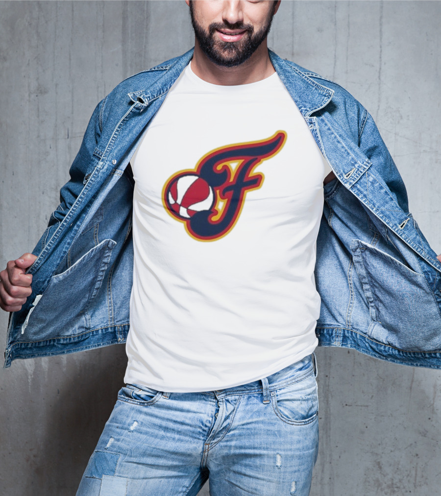 Youth Indiana Fever F Logo Basketball Grey T-Shirt