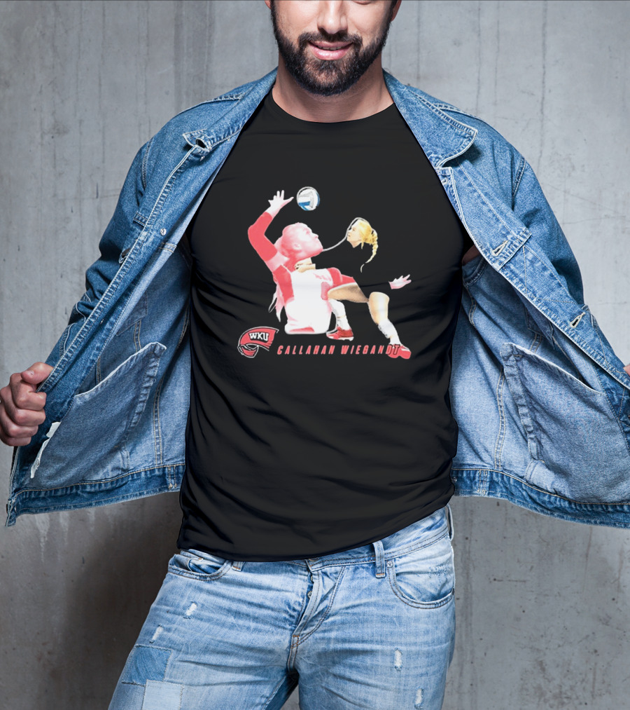 Callahan Wiegandt WKU Volleyball Character T-Shirt