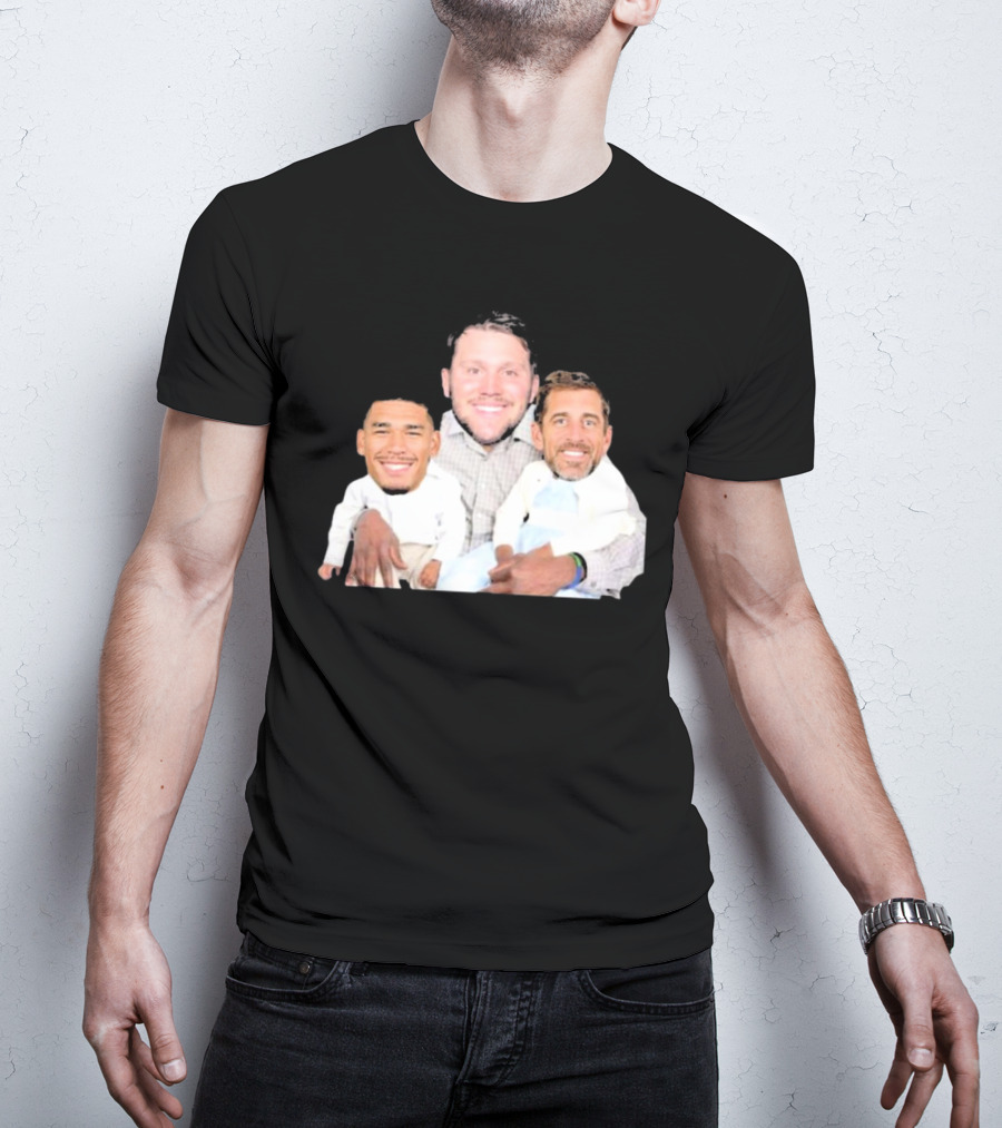 Josh Allen Allen Lazard Holding Son Daughter Aaron Rodgers T-Shirt