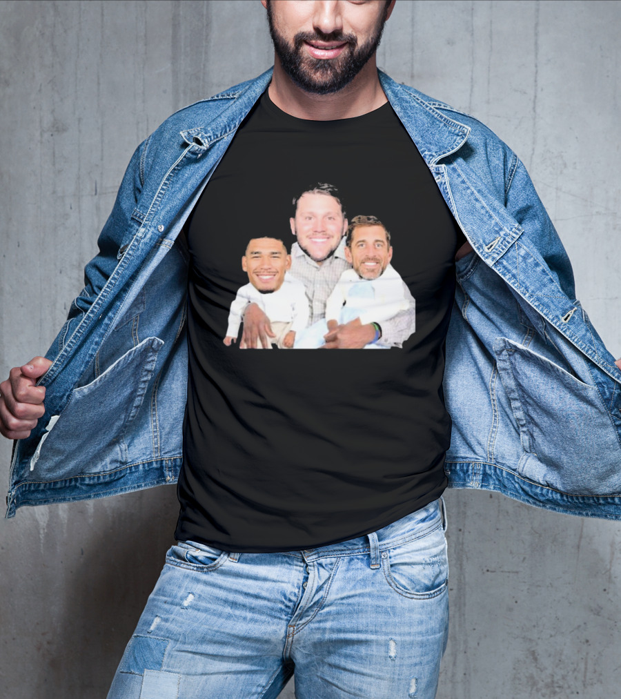 Josh Allen Allen Lazard Holding Son Daughter Aaron Rodgers T-Shirt