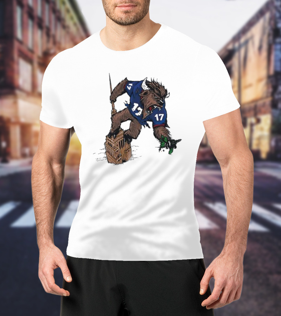 Josh Allen Buffalo Bills 17 Dominates New York Jets On Empire State Building Beast Mode T-Shirt