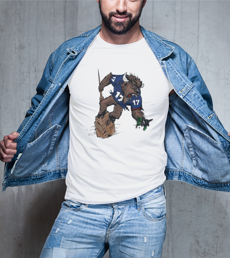 Josh Allen Buffalo Bills 17 Dominates New York Jets On Empire State Building Beast Mode T-Shirt