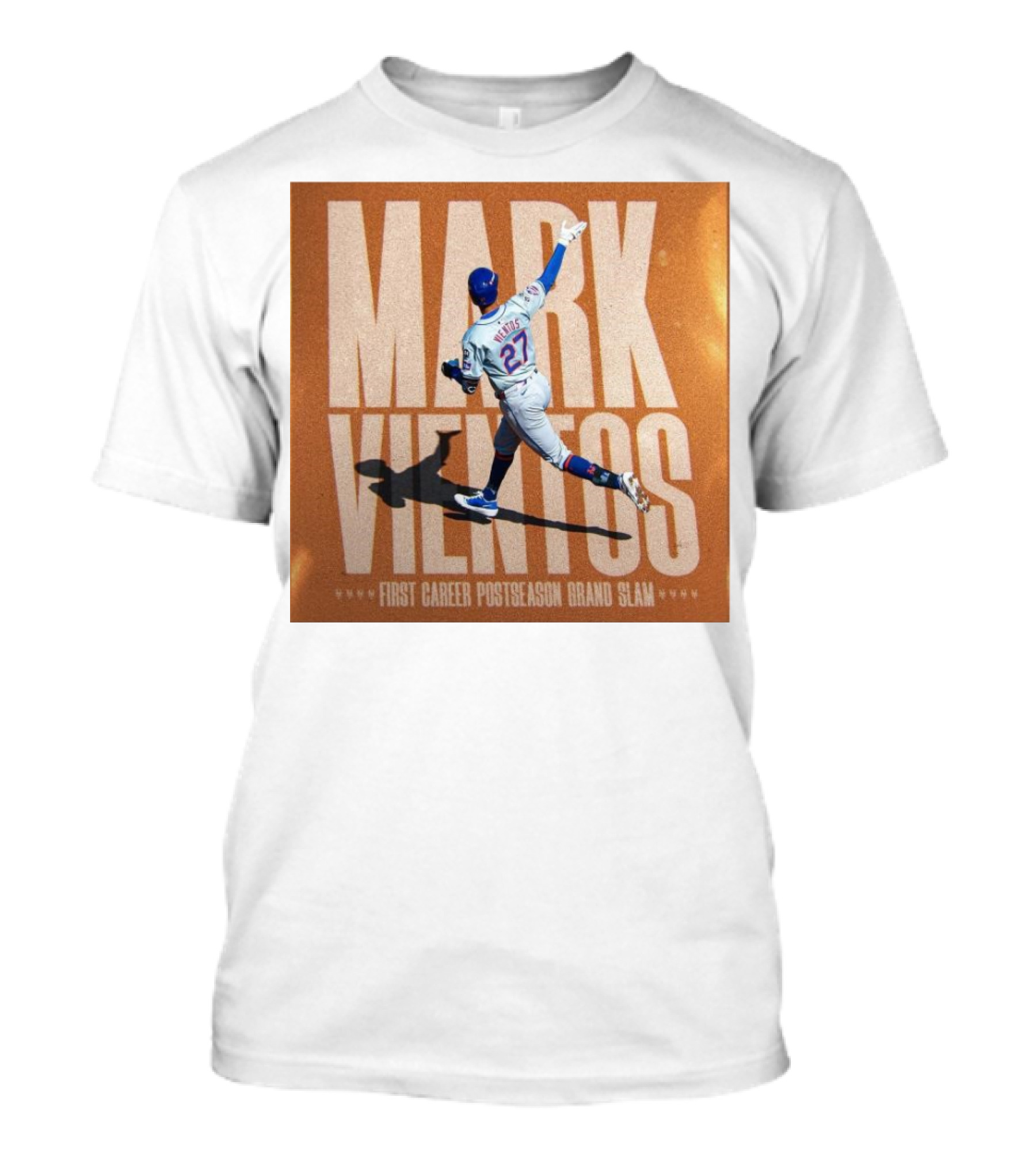 Mark Vientos New York Mets First Career Postseason Grand Slam Baseball Player Action T-Shirt
