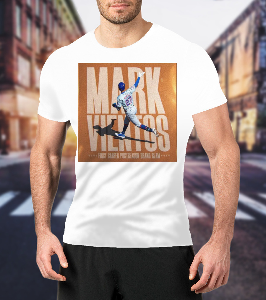 Mark Vientos New York Mets First Career Postseason Grand Slam Baseball Player Action T-Shirt