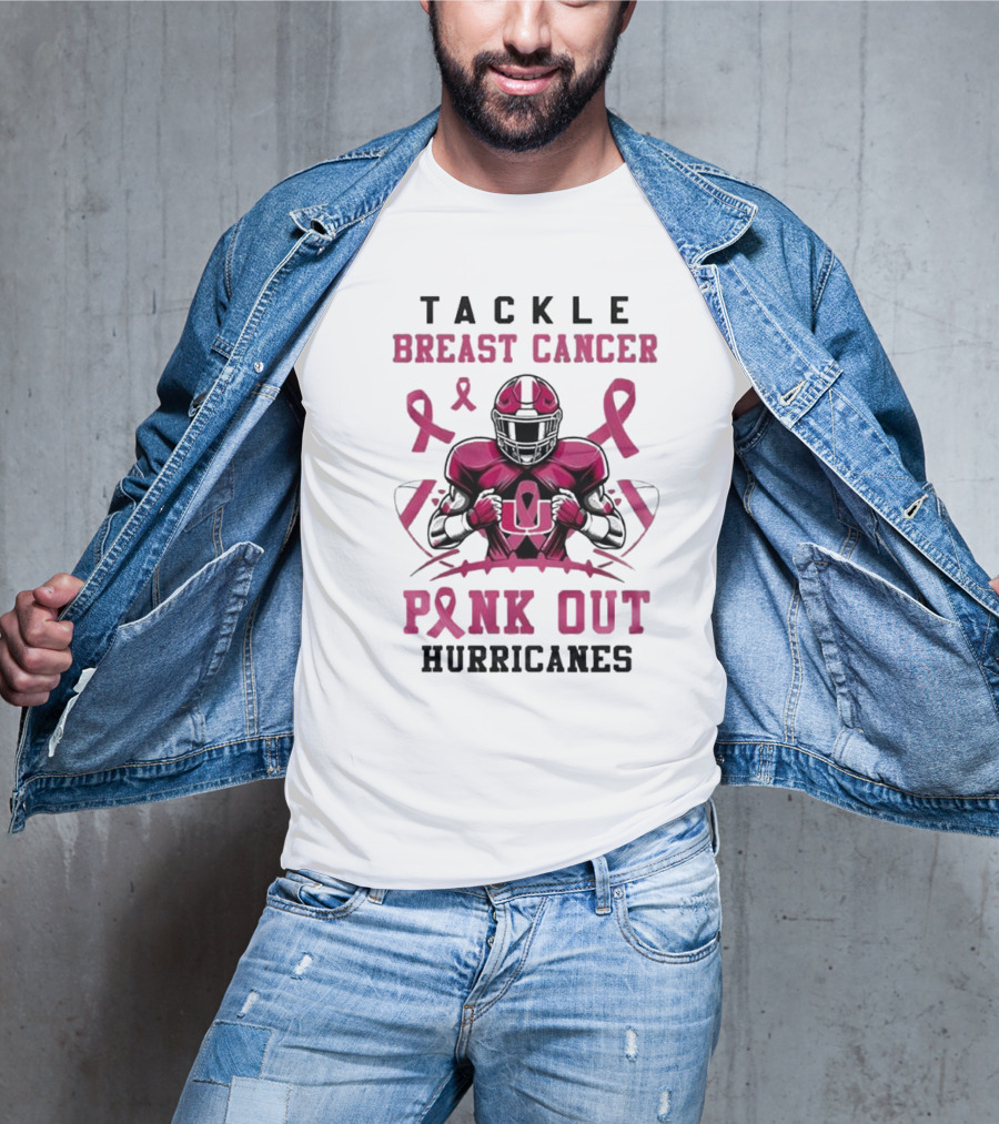Tackle Breast Cancer Pink Out Hurricanes T-Shirt