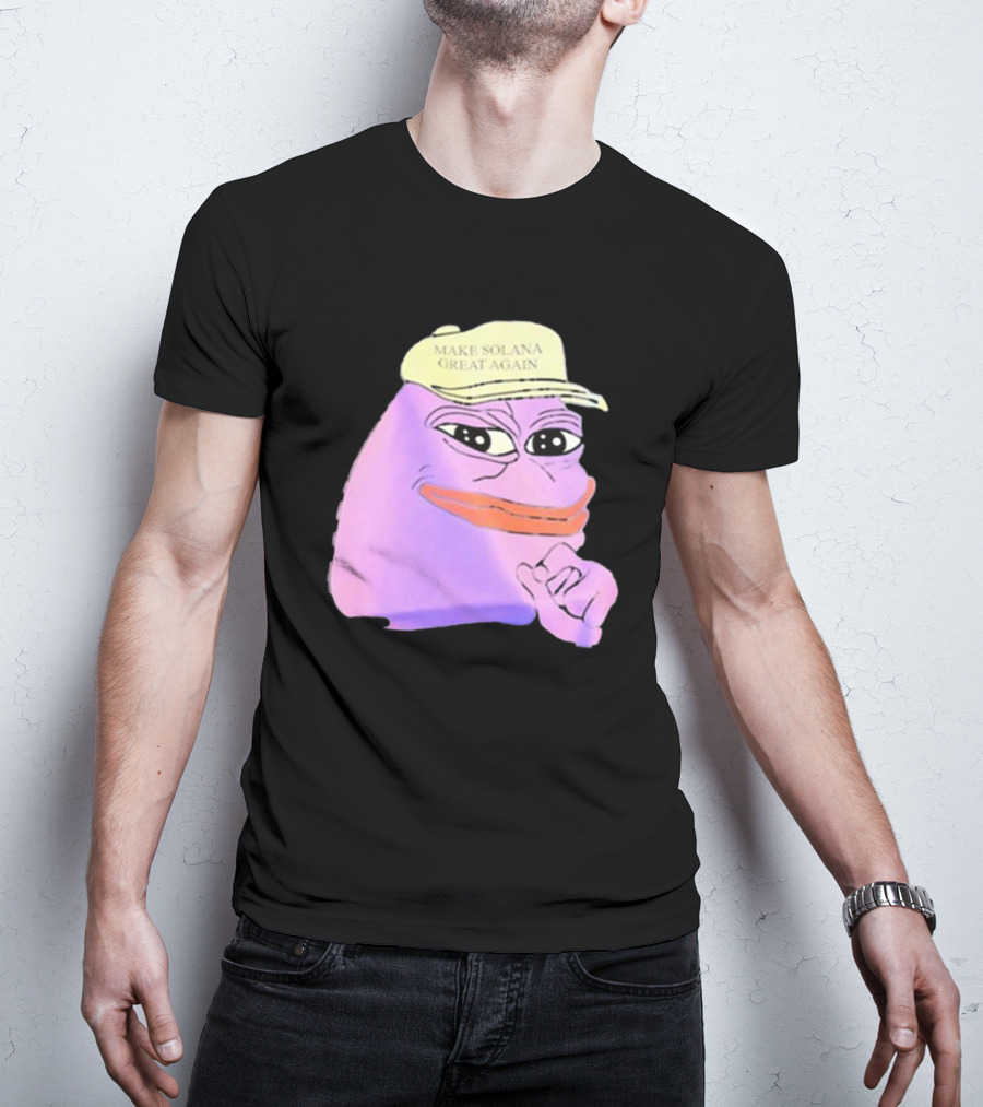 Purple Pepe Make Solana Great Again Hat T-Shirt