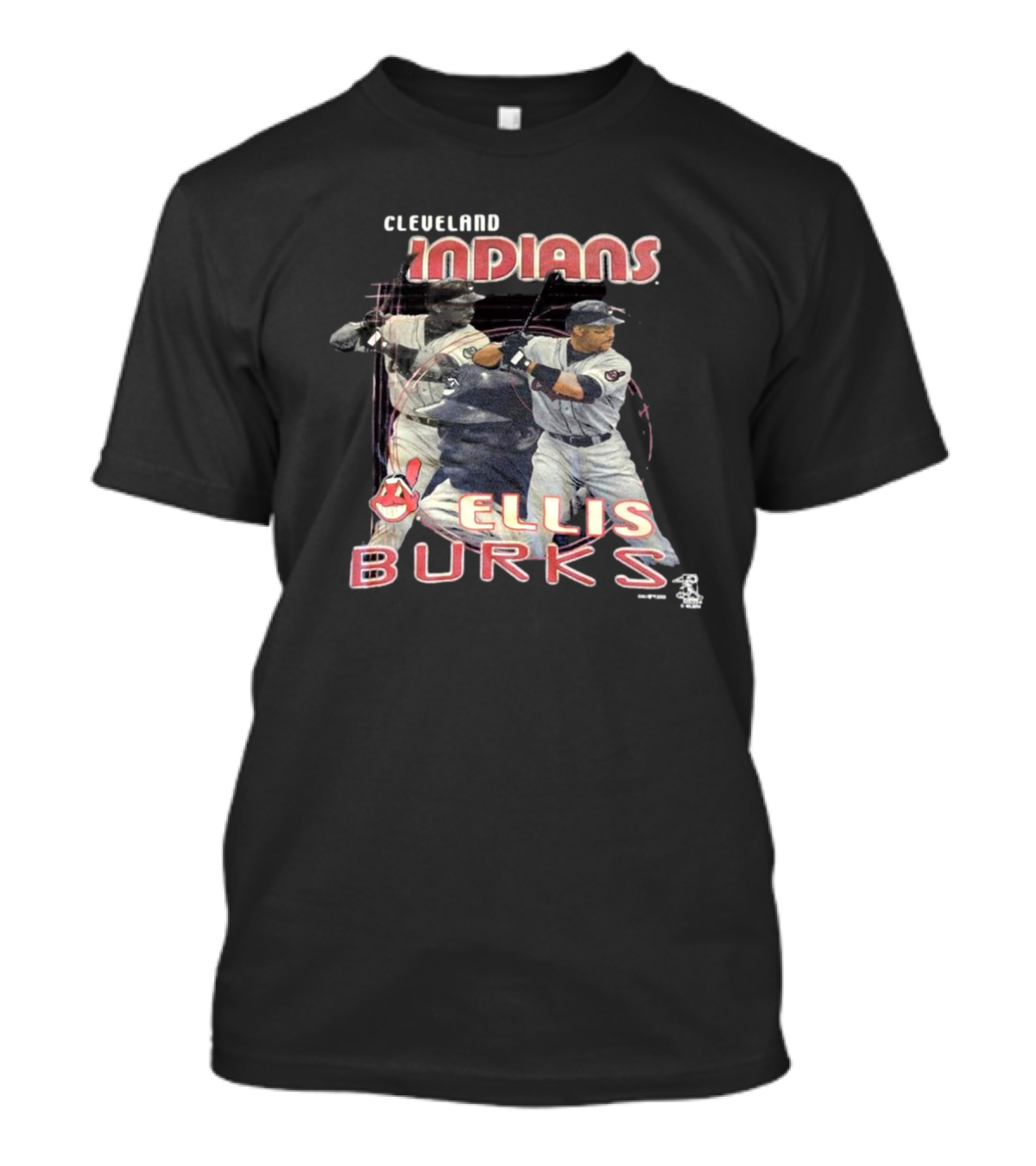 Cleveland Indians Ellis Burks Baseball Player Retro T-Shirt