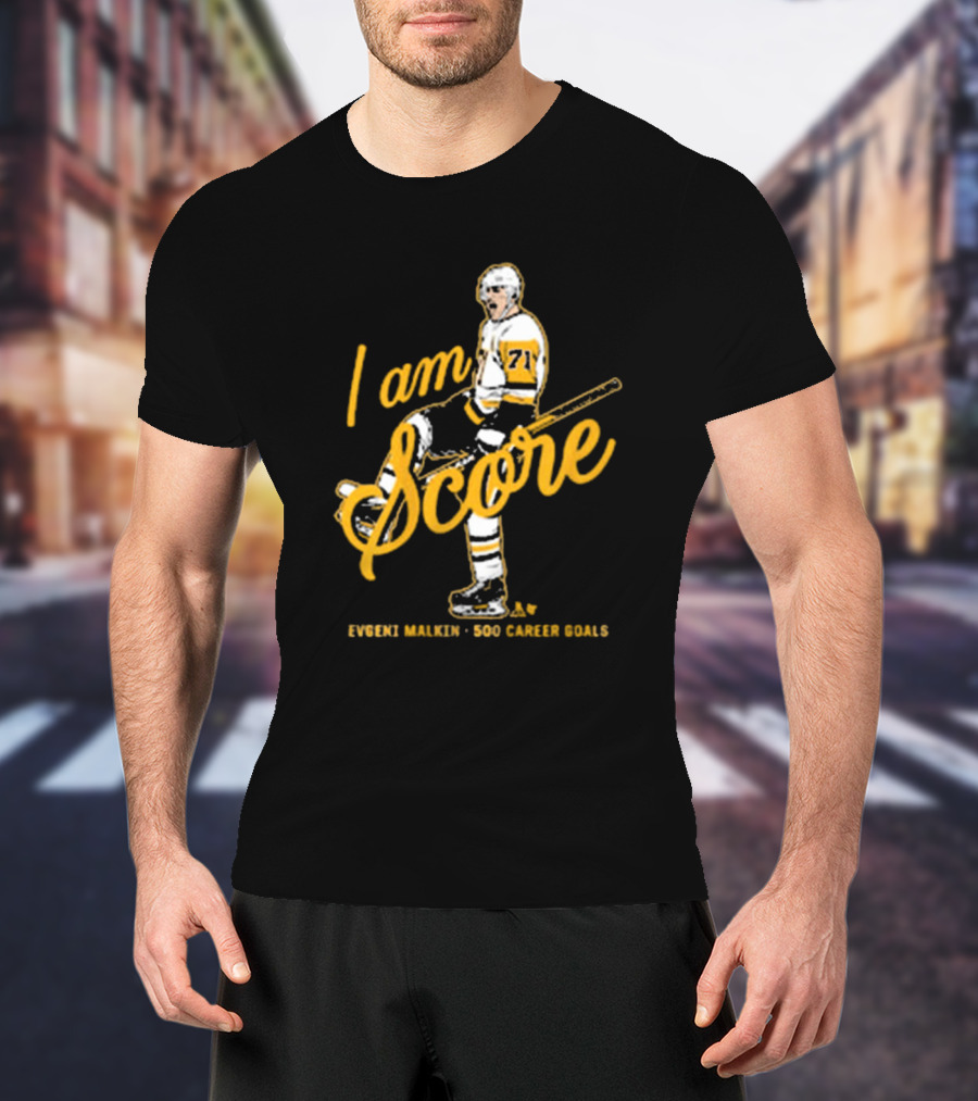 Evgeni Malkin I Am Score 500 Career Goals Pittsburgh Penguins NHL T-Shirt