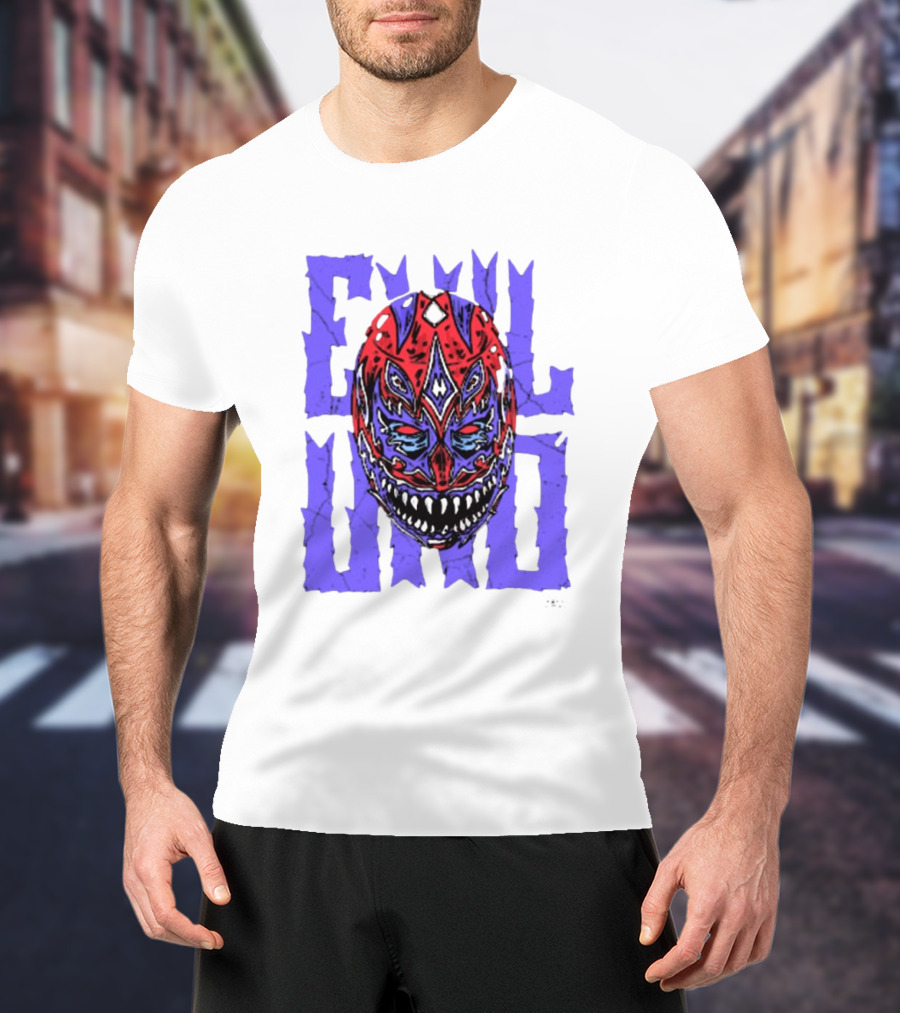 Evil Uno Mask Monster AEW T-Shirt