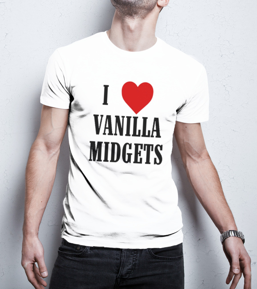 Nick Aldis I Love Vanilla Midgets I Heart Red T-Shirt