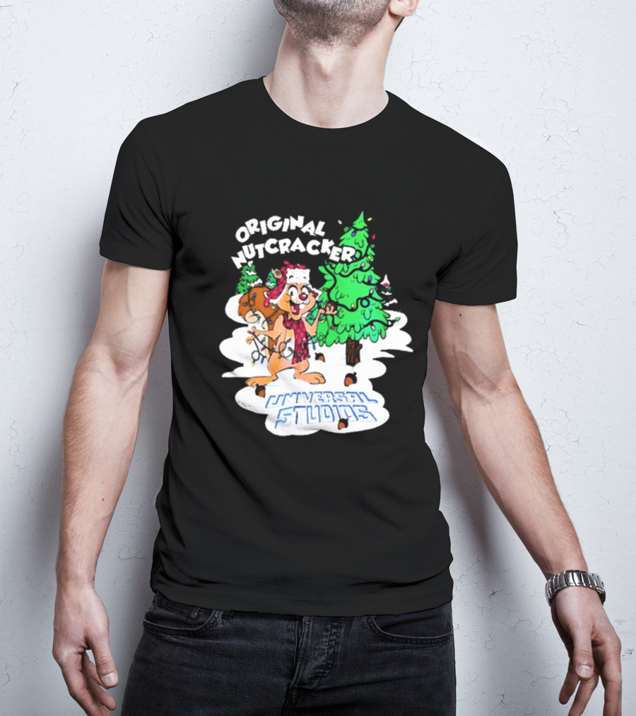 Original Nutcracker Earl The Squirrel Universal Studios Winter Scene T-Shirt