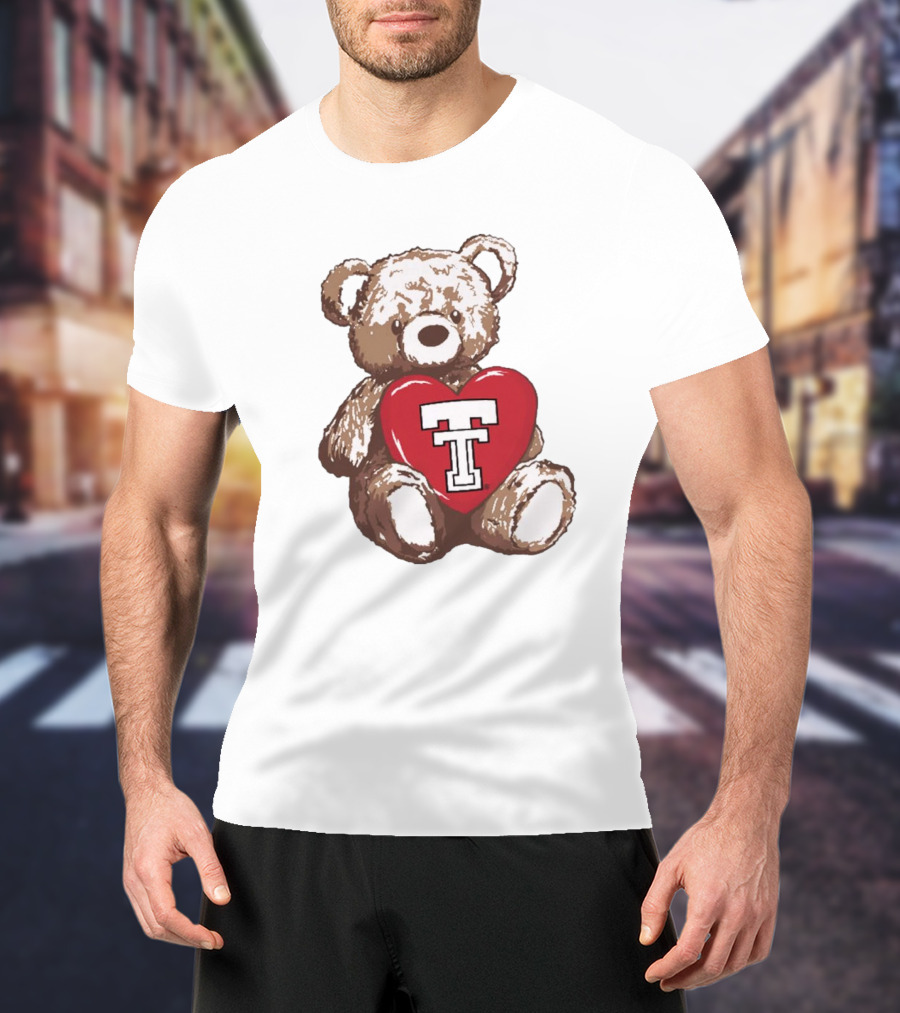Texas Tech Red Raiders Teddy Bear Heart Hug T-Shirt