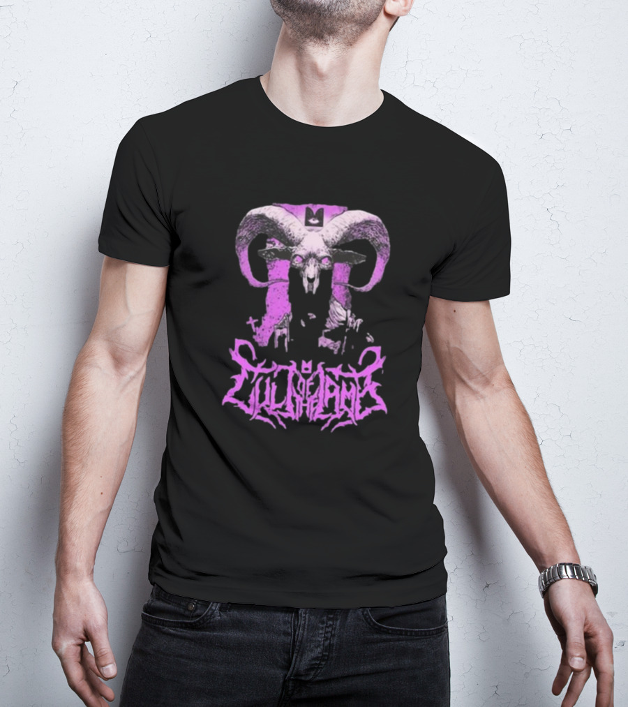 Cult Of The Lamb Unholy Goat Ram Skull Purple T-Shirt