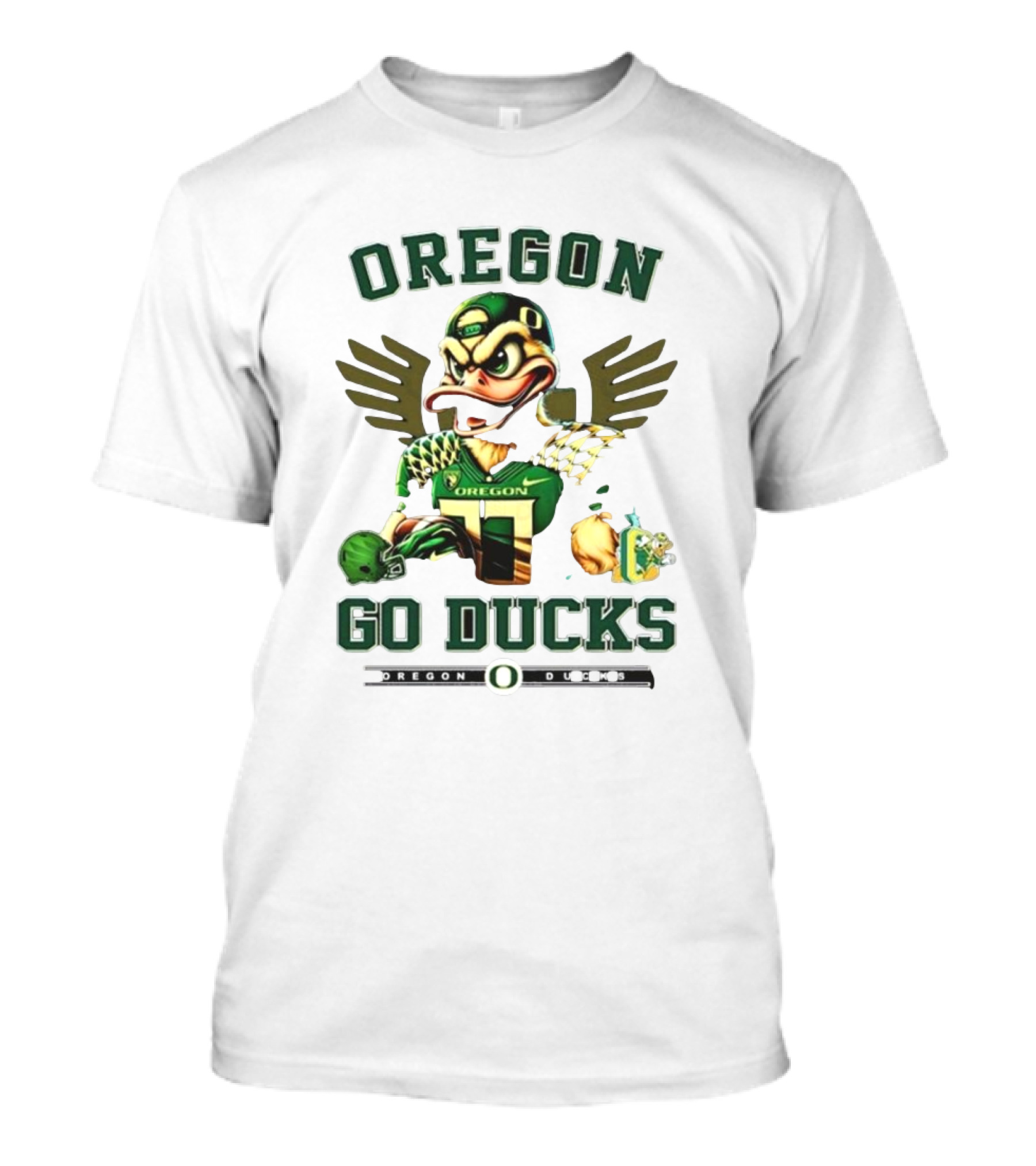 Oregon Ducks Go Ducks Mascot Football Wings Helmet T-Shirt