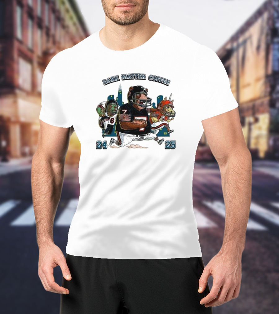 Dark Matter Coffee Da Beans 24 25 Football Monsters T-Shirt