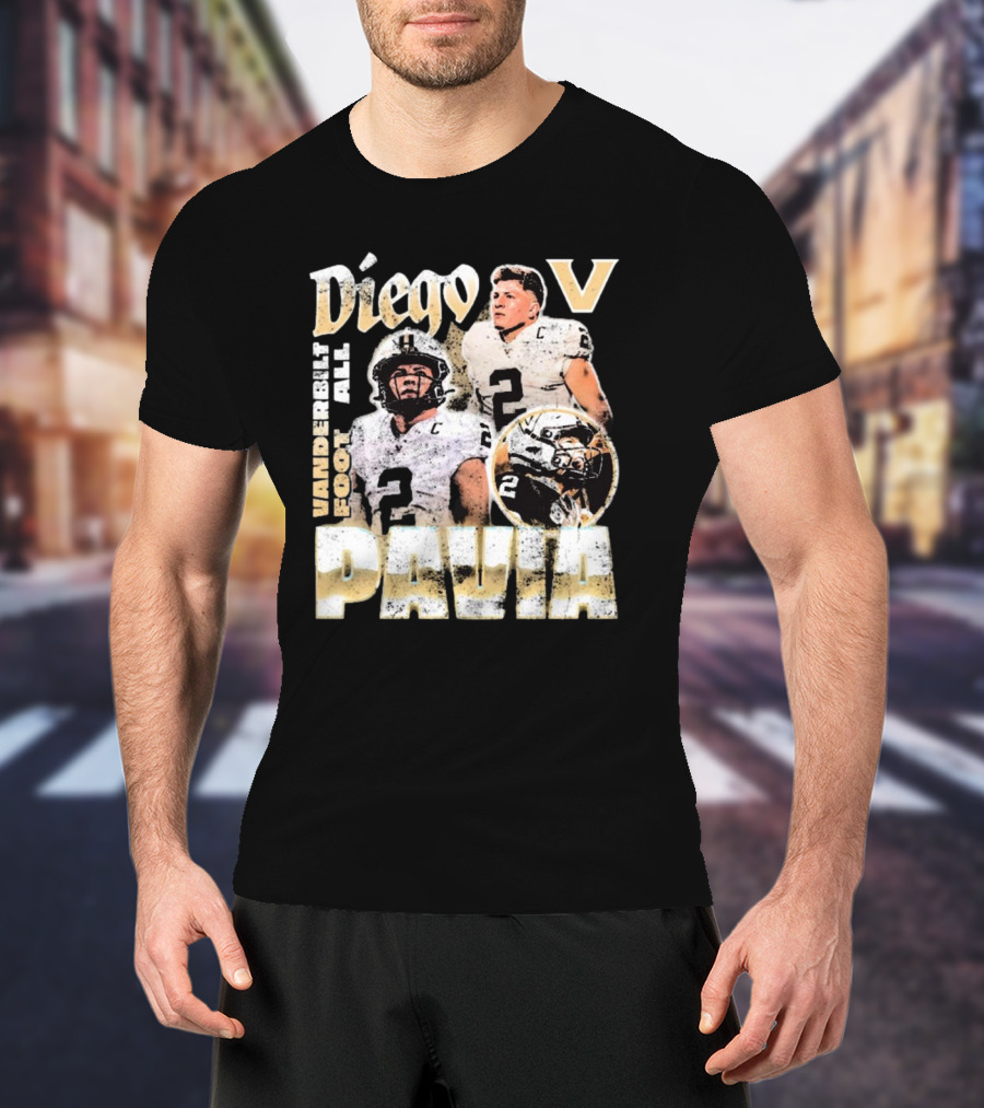 Diego Pavia Vanderbilt Football Vintage Look T-Shirt