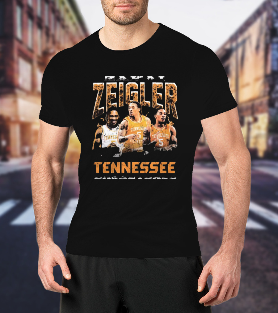 Zakai Zeigler Tennessee Volunteers Basketball Retro Style 90s T-Shirt