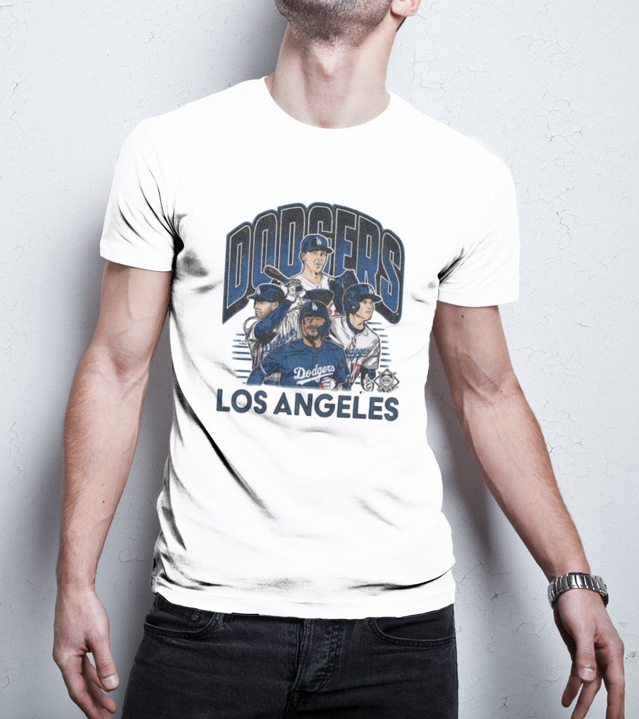 Los Angeles Dodgers Multi Player Vintage Painting T-Shirt