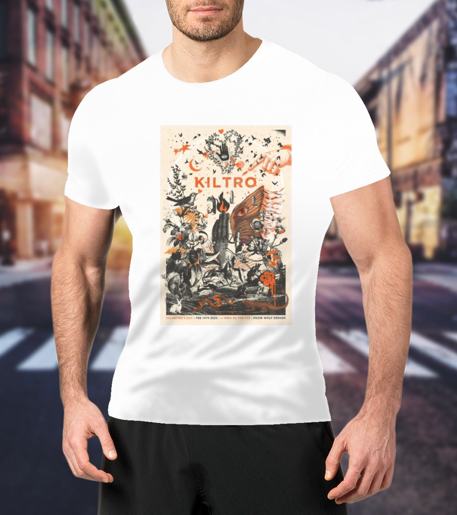 Kiltro Meow Wolf Denver Nina De Freitas Valentine's Day February 14 2025 T-Shirt