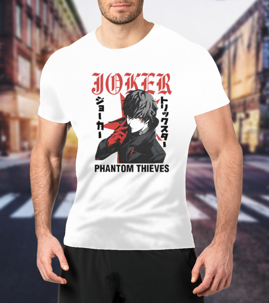 Joker Phantom Thieves Persona 5 Stylized Character T-Shirt