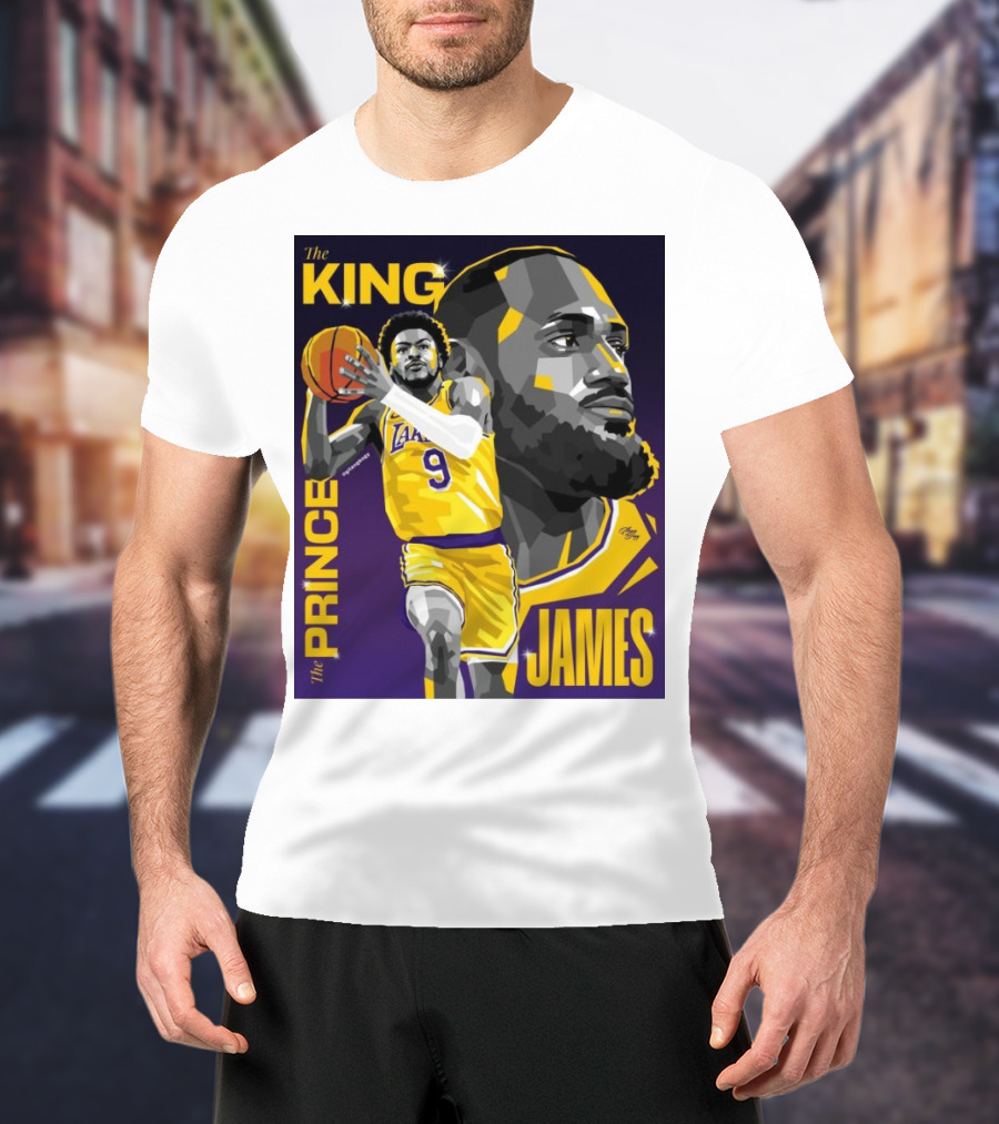 The King The Prince LeBron James Bronny James Lakers NBA T-Shirt