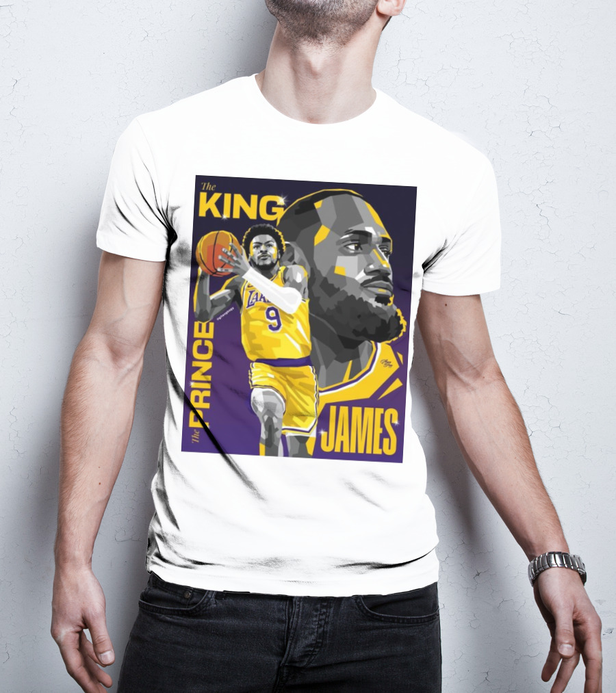 The King The Prince LeBron James Bronny James Lakers NBA T-Shirt