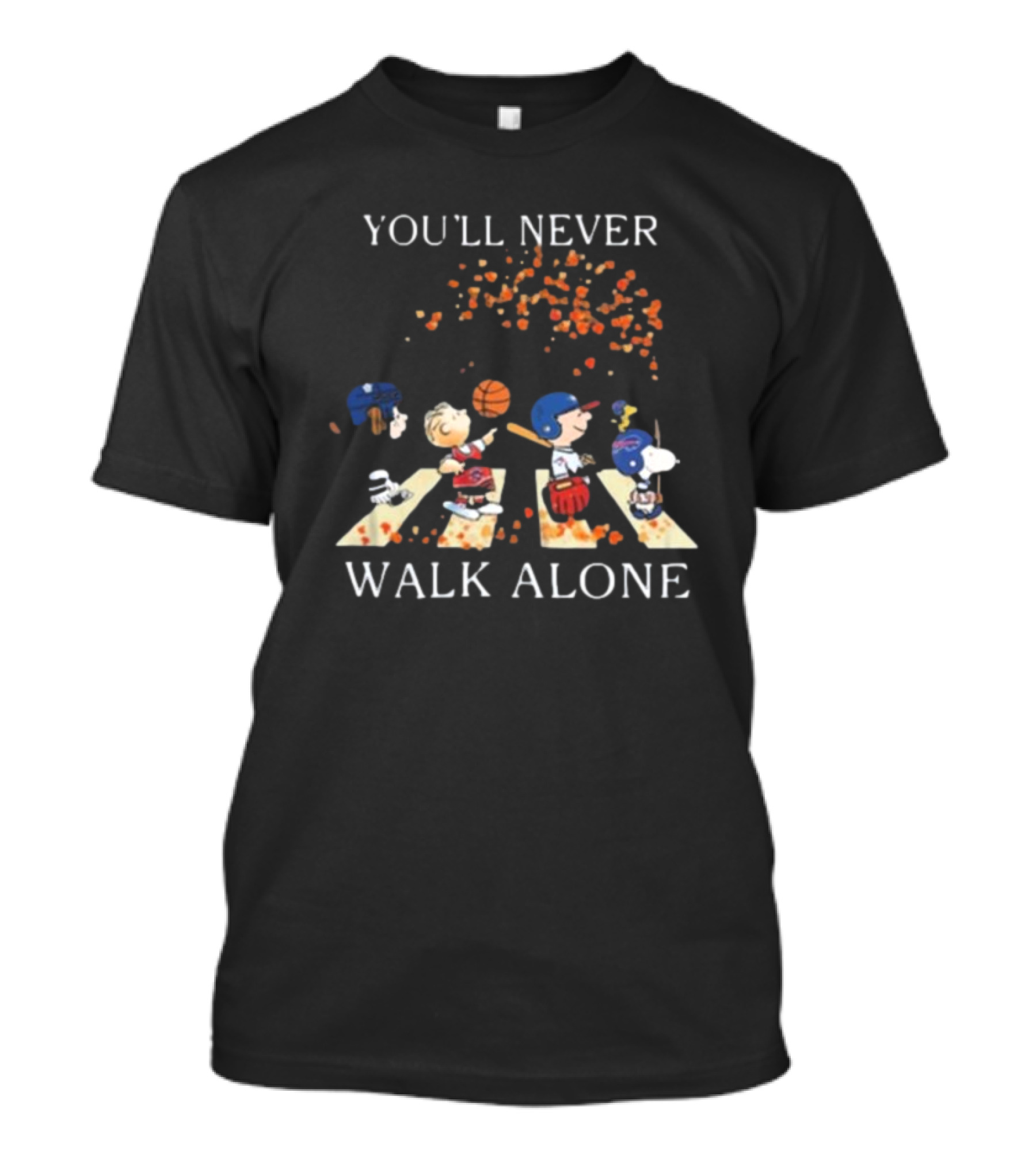 Peanuts Characters You'll Never Walk Alone Toronto Sports Team T-Shirt