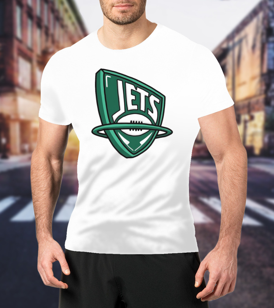 NFL X NBA Jets Logo Mash Combine T-Shirt