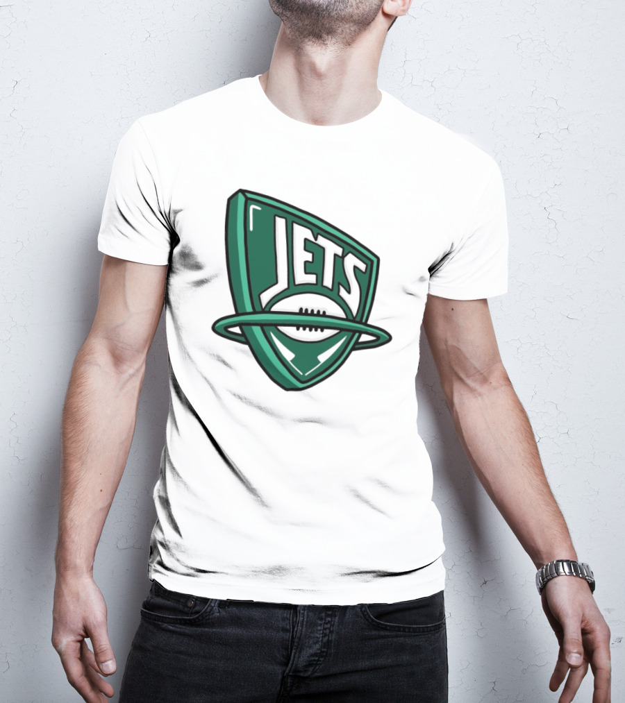 NFL X NBA Jets Logo Mash Combine T-Shirt