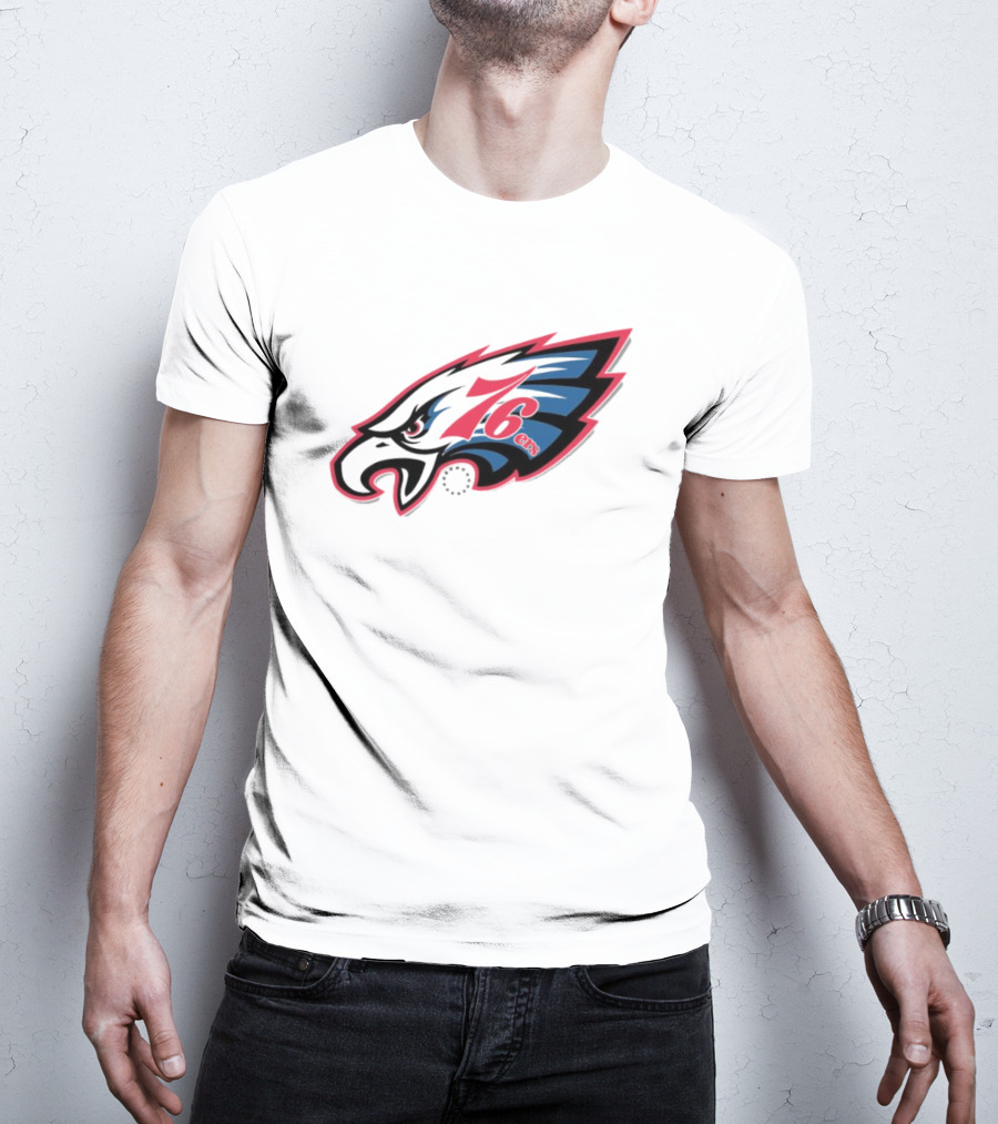 Philadelphia Eagles 76ers Logo Mashup NFL X NBA Collaboration T-Shirt
