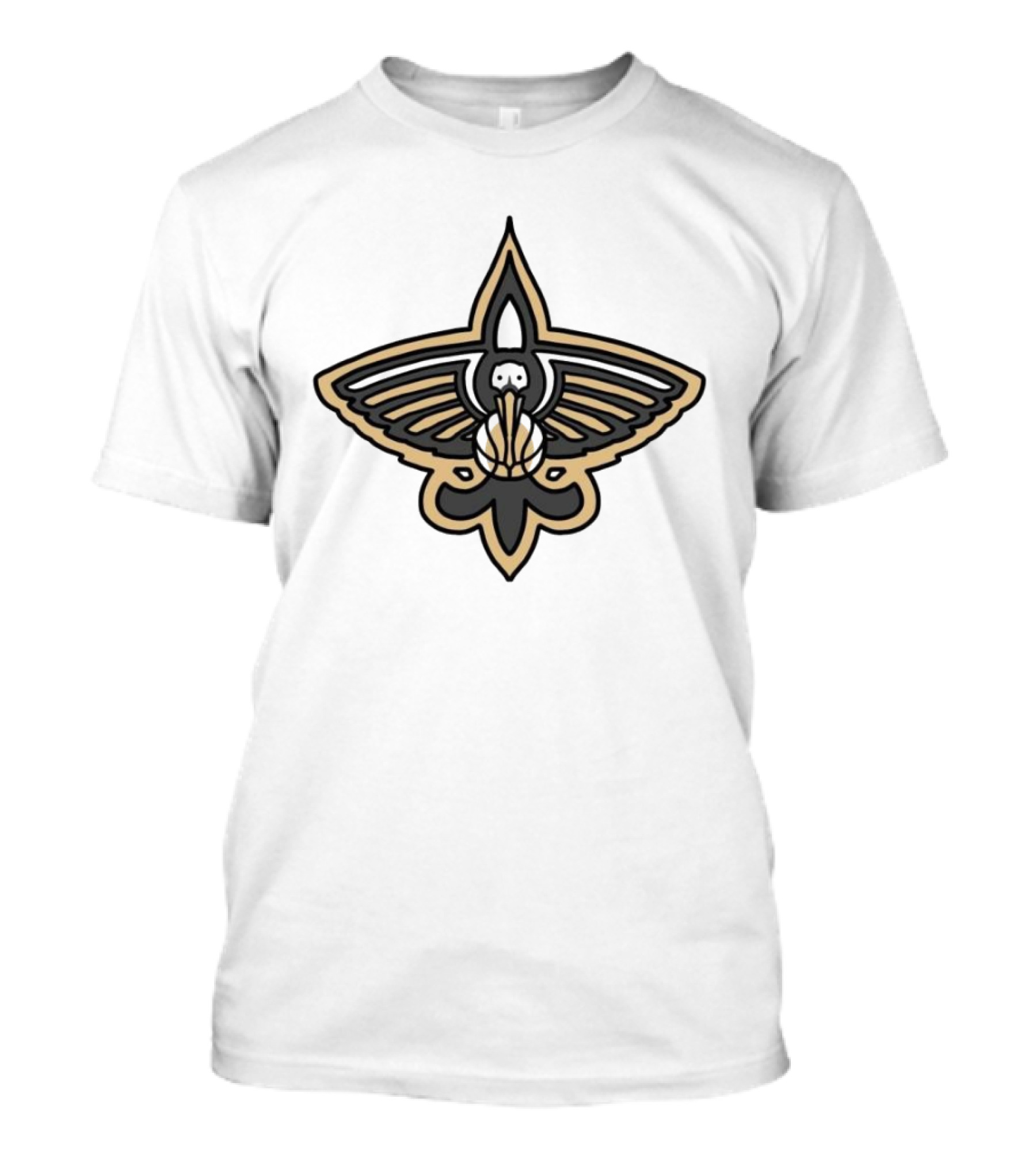 NFL X NBA Saints Pelican Logo Mashup Combine T-Shirt