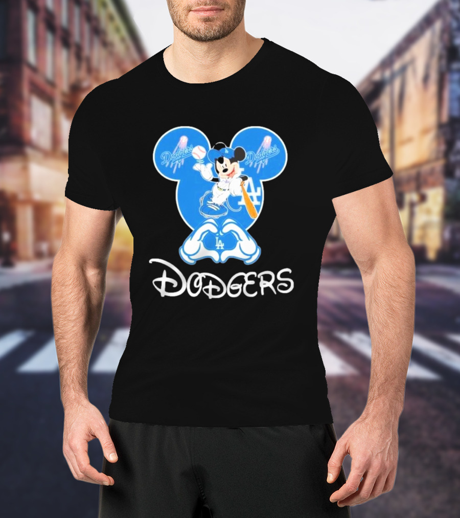 Disney Mickey Mouse Dodgers LA T-Shirt