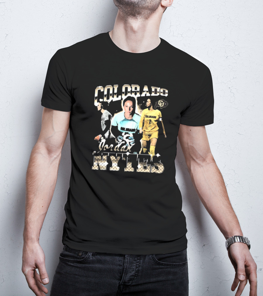 Colorado Buffaloes Jordan Nytes 90s Style Soccer Player CU T-Shirt