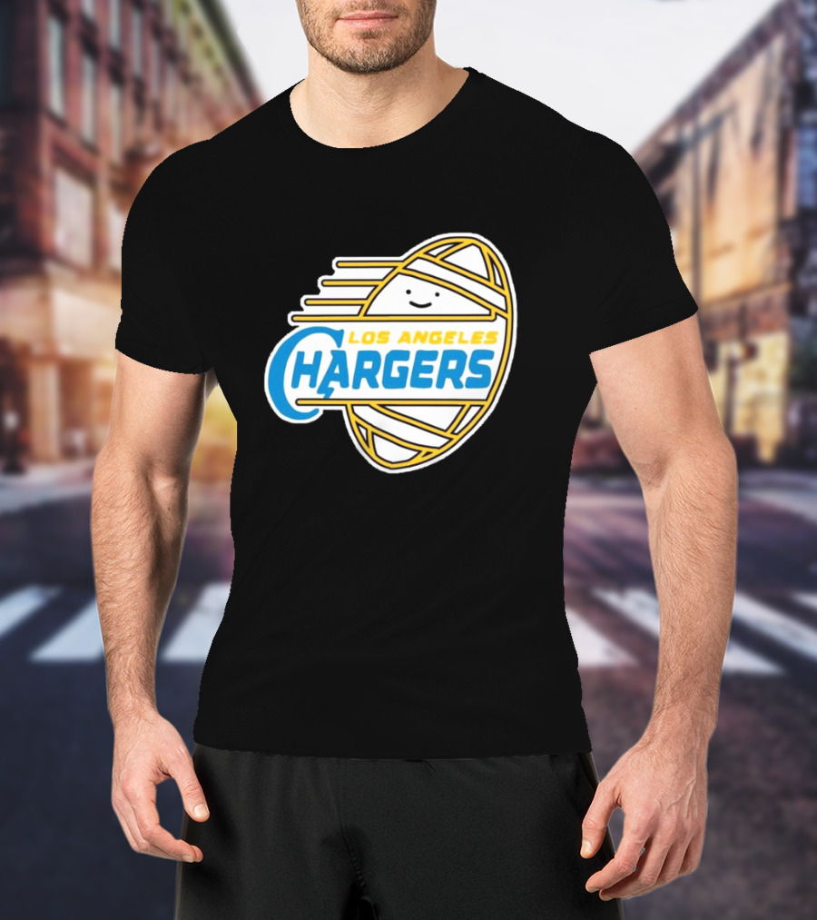 Los Angeles Chargers NFL Logo Mashup Combined With Minimalist T-Shirt