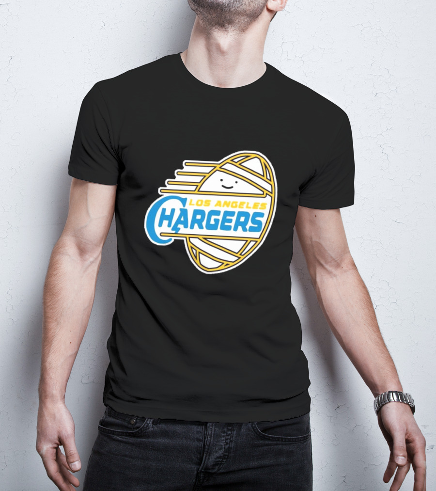 Los Angeles Chargers NFL Logo Mashup Combined With Minimalist T-Shirt