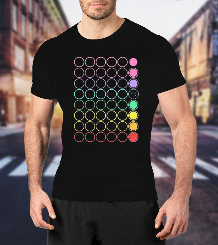 Kinda Funny Pride Rainbow Circles With Smiley T-Shirt