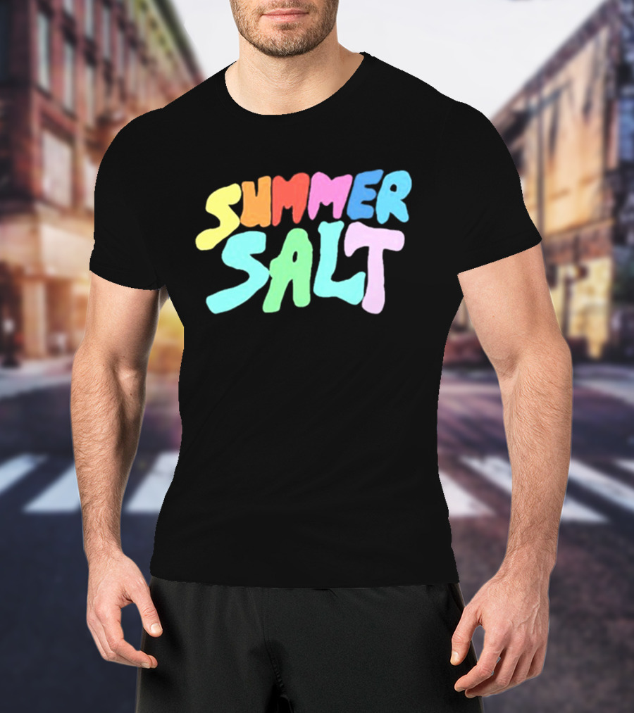 Summer Salt Colorful Rainbow Typography T-Shirt