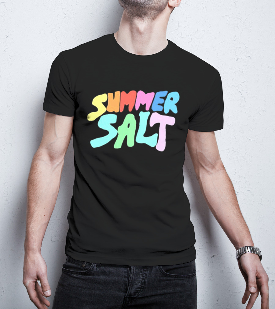 Summer Salt Colorful Rainbow Typography T-Shirt