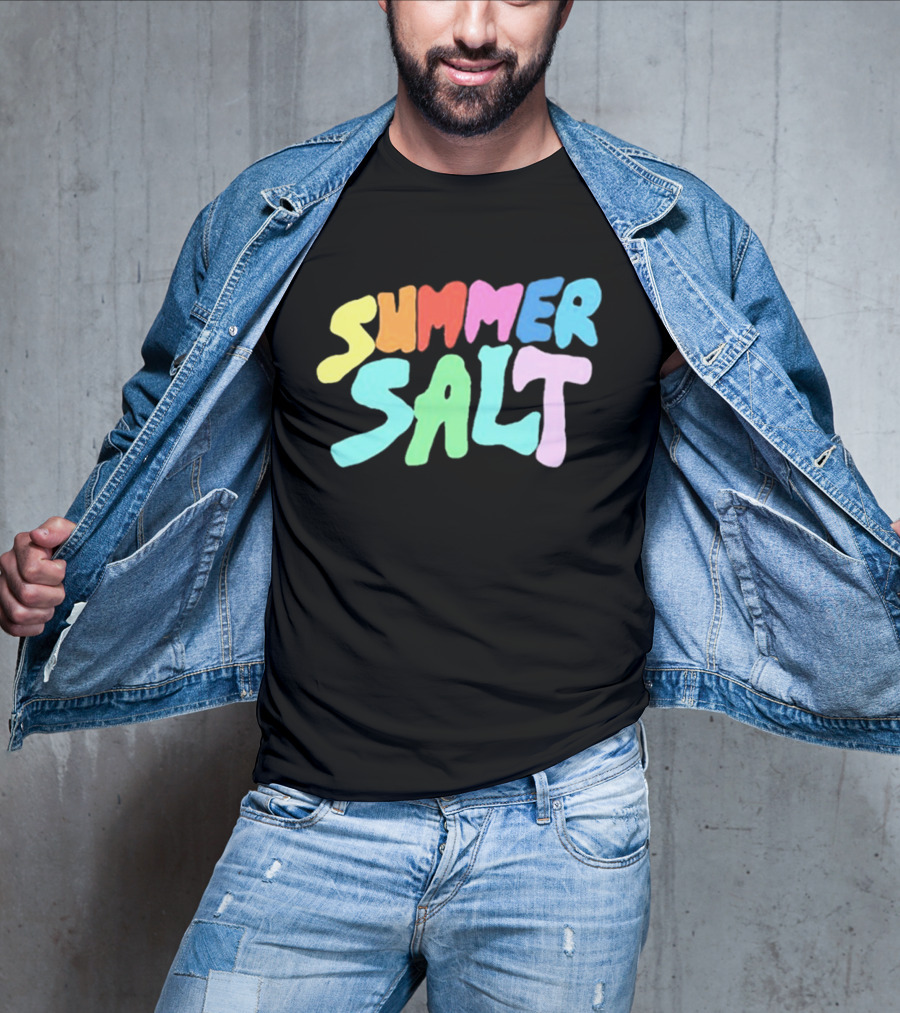 Summer Salt Colorful Rainbow Typography T-Shirt