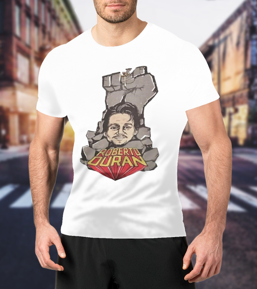 Roberto Duran Fist Breaking Through Vintage Boxing T-Shirt
