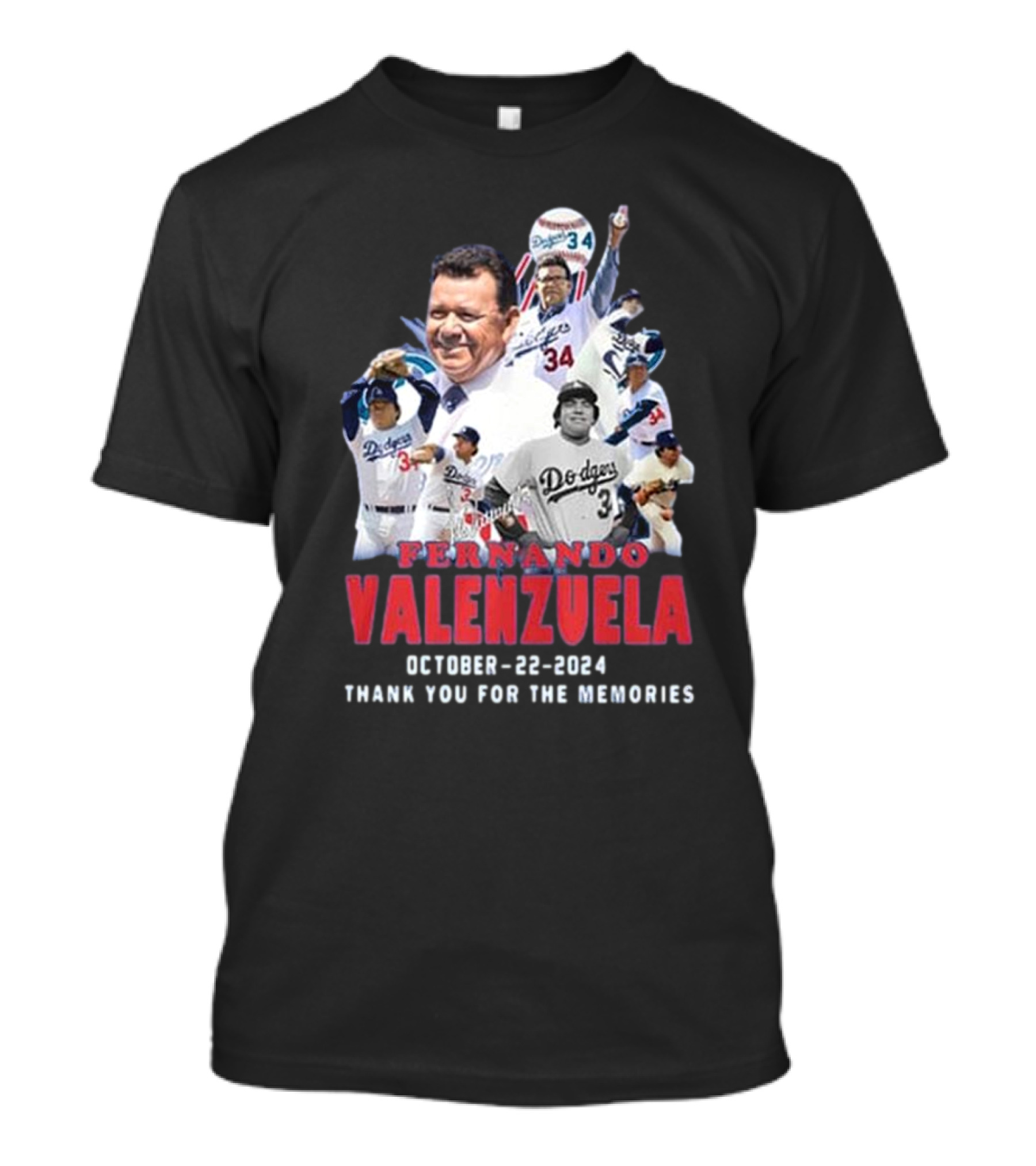 Fernando Valenzuela Los Angeles Dodgers Thank You For The Memories October 22 T-Shirt