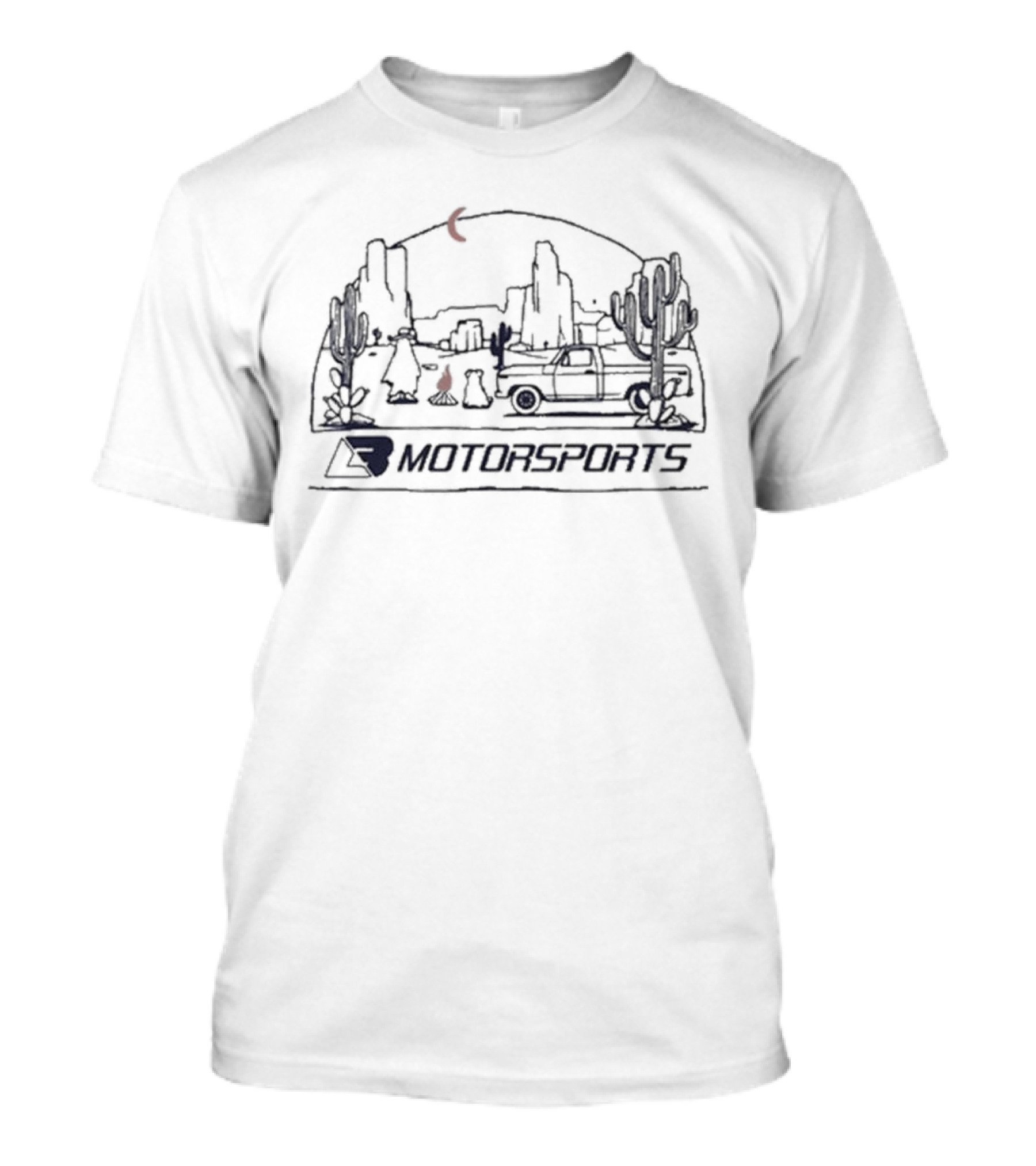 Lb Motorsports Ghost Limited Desert Scene With Cactus And Classic Car T-Shirt