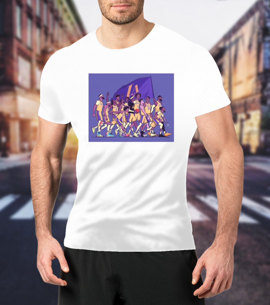 Los Angeles Lakers Walking Into The Playoffs Like NBA Team Players Together T-Shirt
