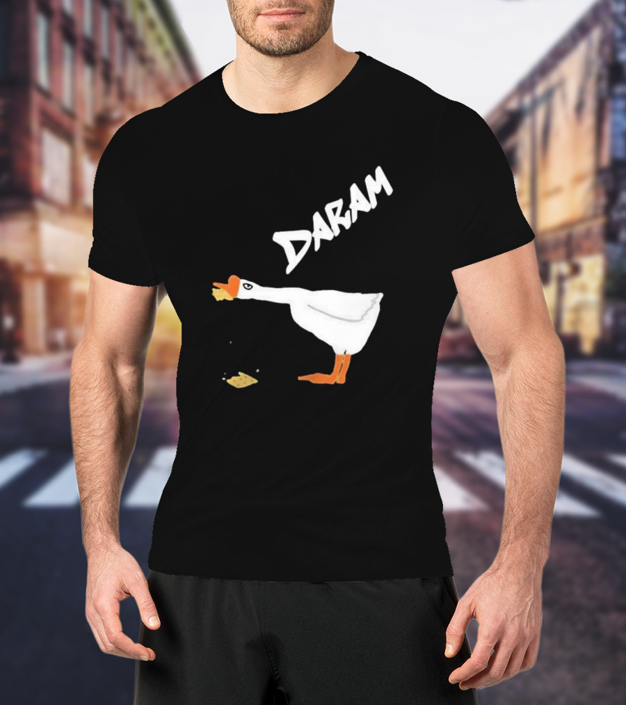 Goose Snack Humor Daram Goose Eating Cookie T-Shirt