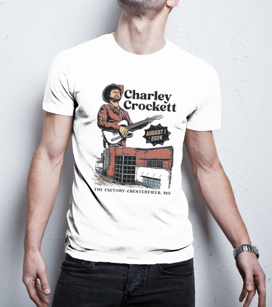 Charley Crockett Live At The Factory Chesterfield Missouri August 1 T-Shirt