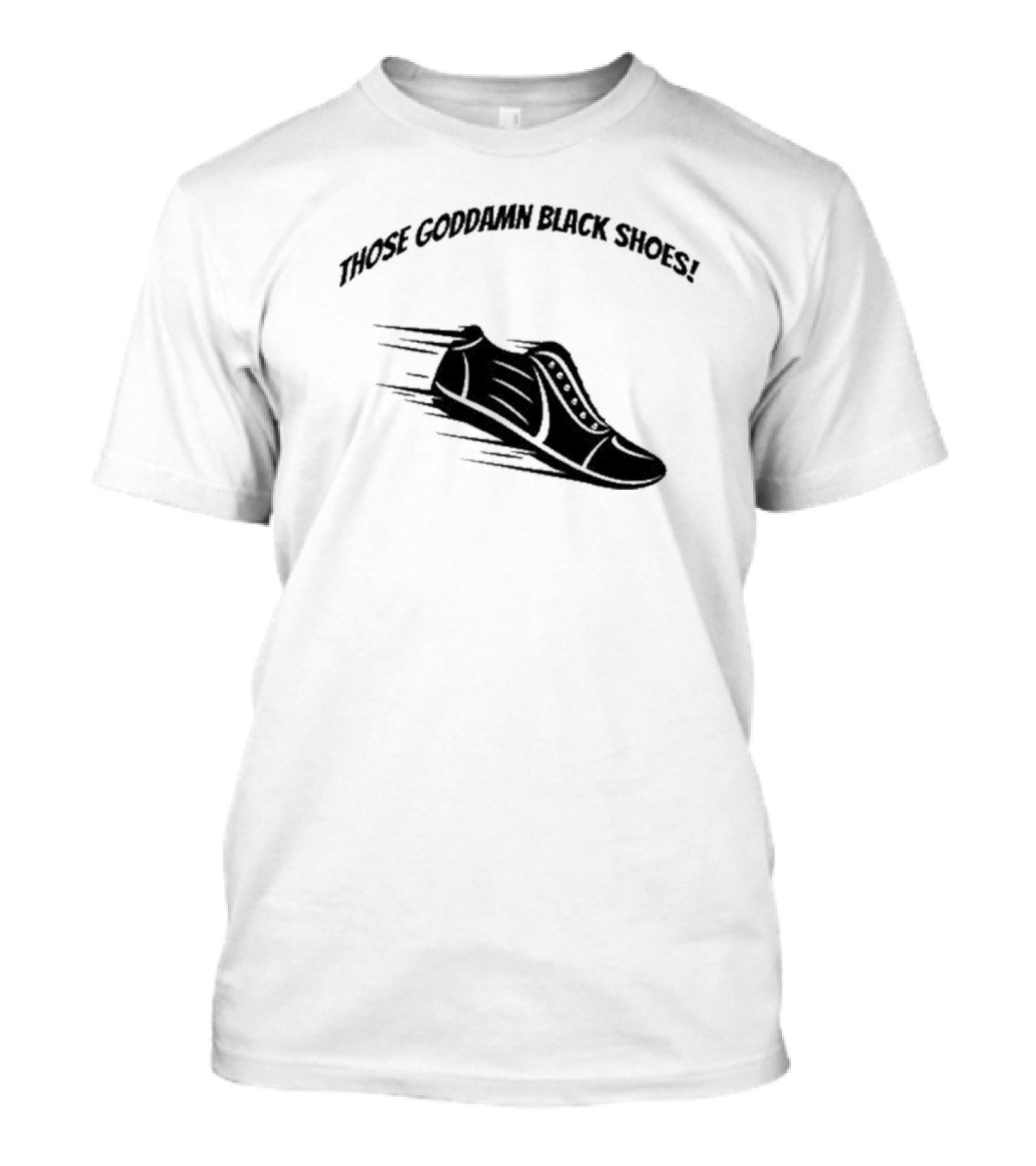 Forensic Files Those Goddamn Black Shoes Sneakers Racing Motif T-Shirt
