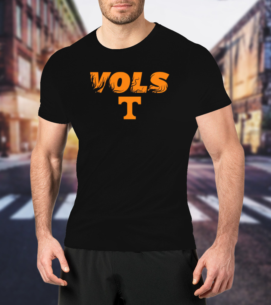 Tennessee Vols Flame Text Dark Mode T T-Shirt
