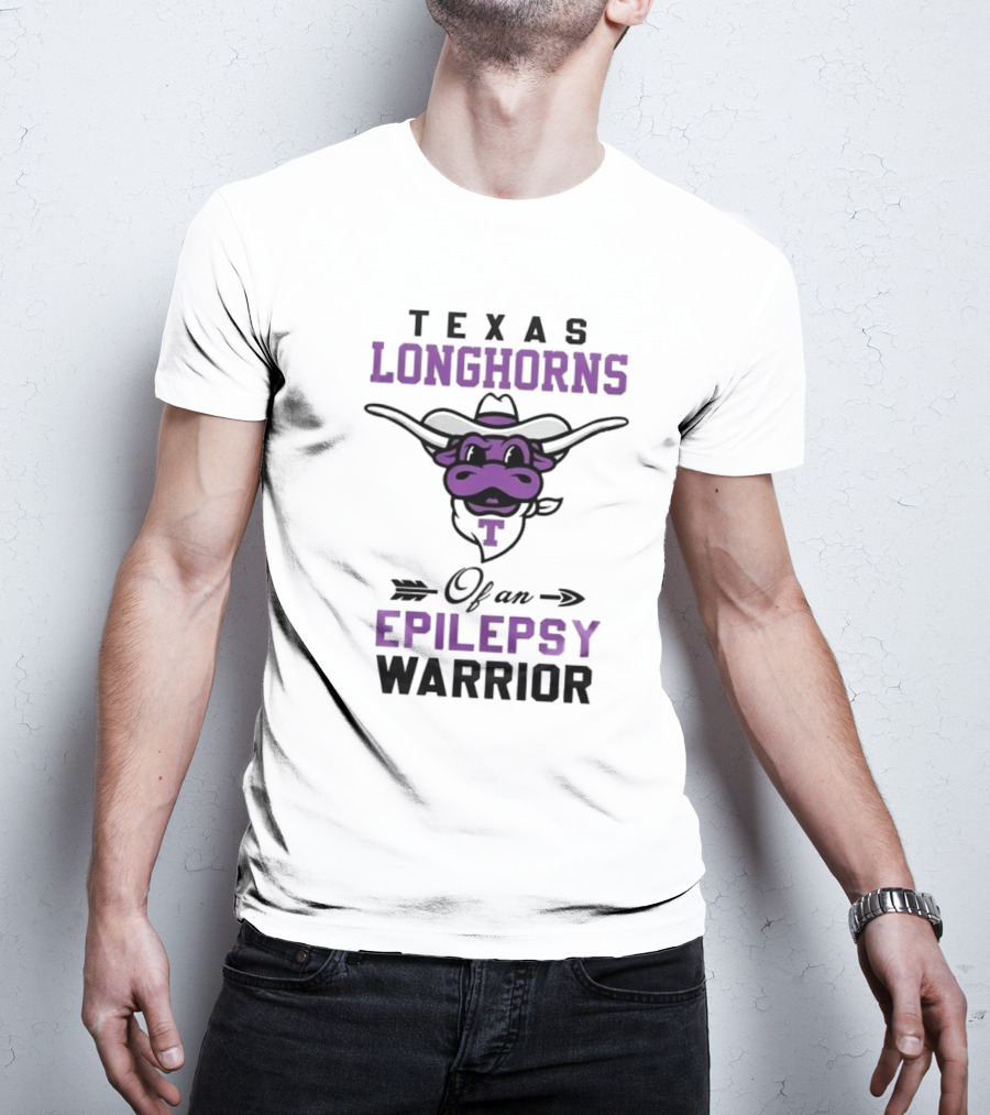 Texas Longhorns Epilepsy Warrior Cow Mascot T-Shirt