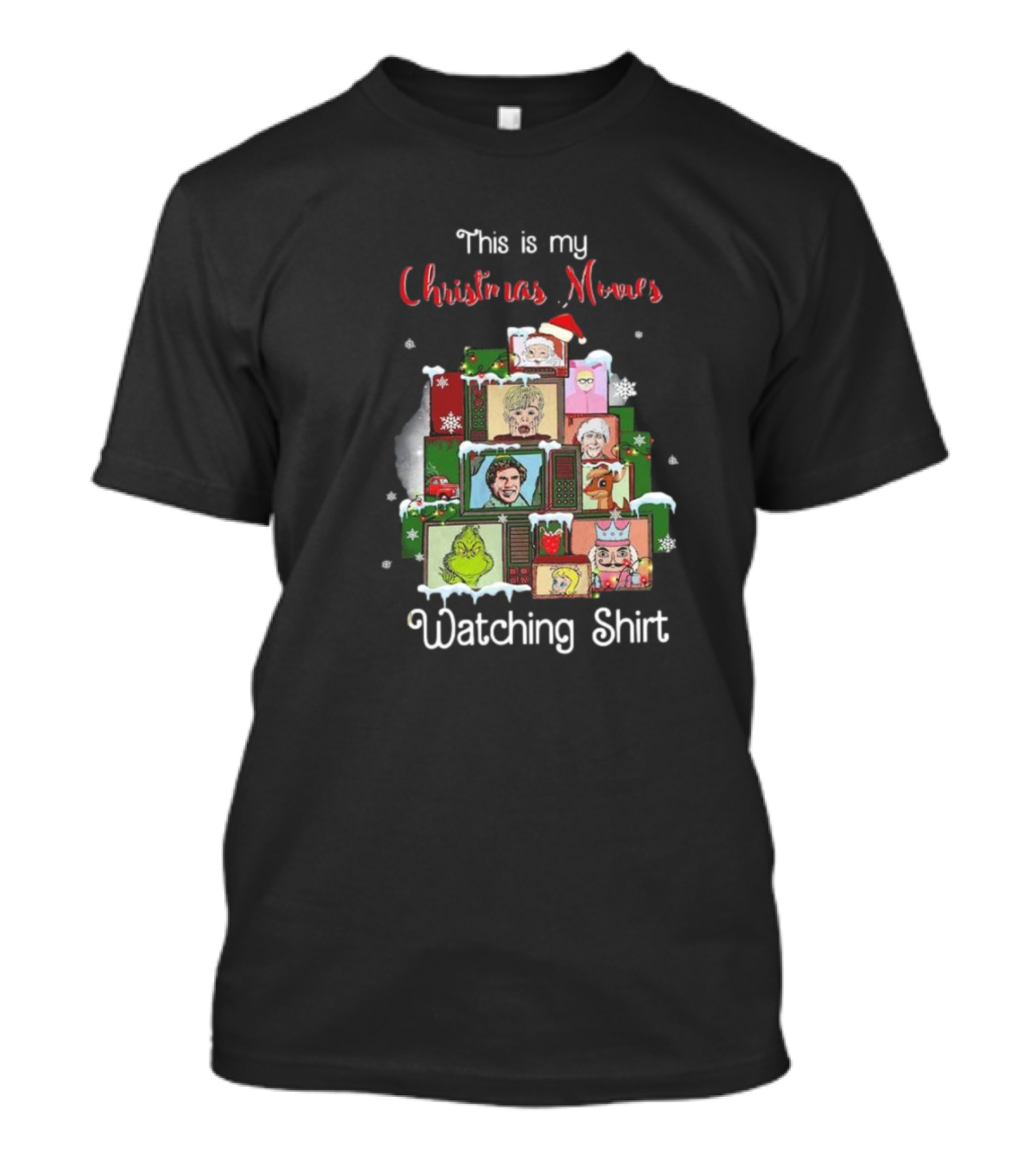 This Is My Christmas Movies Watching Shirt Home Alone Grinch Elf T-Shirt