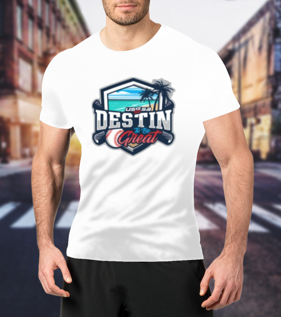 USSSA Destin To Be Great Baseball Event With Beach And Palm Trees November 16-17 T-Shirt